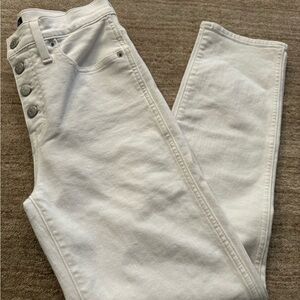 J.Crew High Rise White Jeans